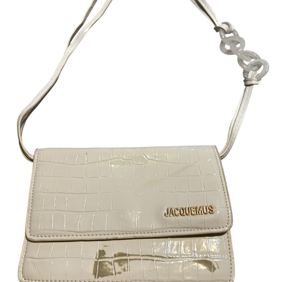 Jacquemus Le Riviera bag in white crocodile-embossed leather - Picture 2 of 7
